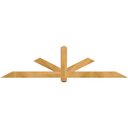 Ekena Millwork Kennewick Rough Sawn Timber Gable Bracket, Western Red Cedar, 84"W x 21"H x 4"D x 4"F, 6/12 Pitch GBW084X21X0404KEN00RWR